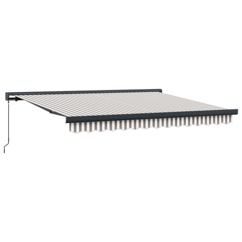 vidaXL Utdragbar markis Ljusgrå och vit. 300 x 250 cm