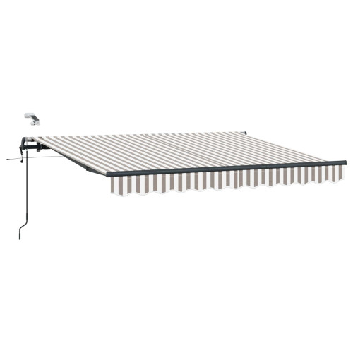 vidaXL Markis tyg Ljusgrå och vit. 400 × 300 cm Polyester