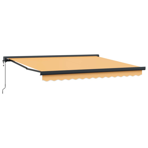 vidaXL Utdragbar markis Sand 400 × 300 cm Tyg och Metall