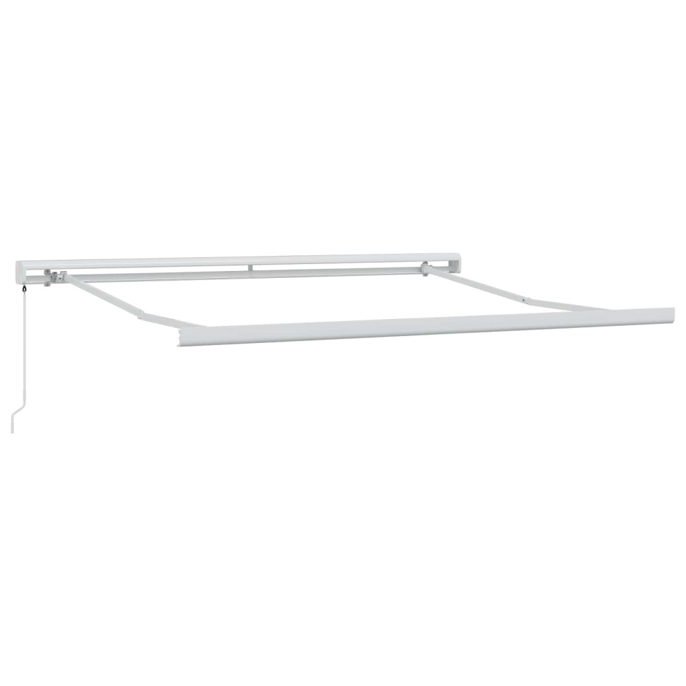 Produktbild för Utdragbar markis Ljusgrå och vit. 500 × 300 cm