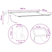Produktbild för Utdragbar markis Sand 600 × 300 cm Duk och Aluminium