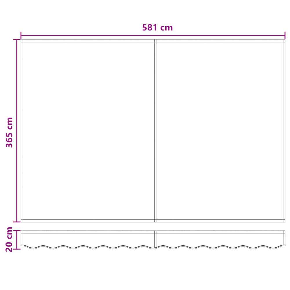 Produktbild för Utdragbar markis Sand 600 × 350 cm Duk och Aluminium
