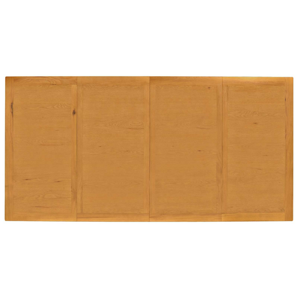 Produktbild för Matbord 200 x 100 x 75 cm Massivt Ekträ Naturlig Rektangulär