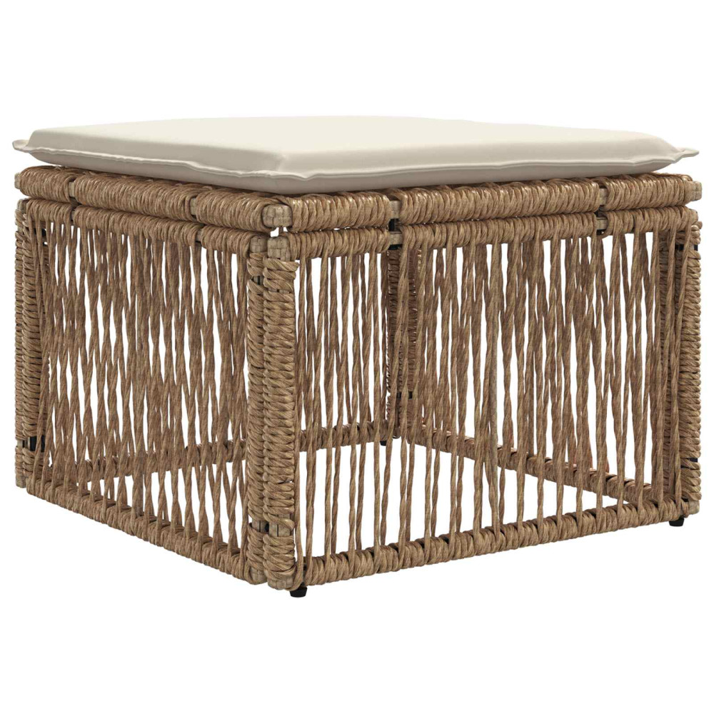 Produktbild för Trädgårdsoffset 4 pcs Beige och krämvit konstrotting