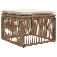 Produktbild för Trädgårdsoffset 4 pcs Beige och krämvit konstrotting
