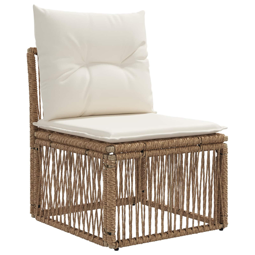 Produktbild för Trädgårdsoffset 8 pcs Beige konstrotting