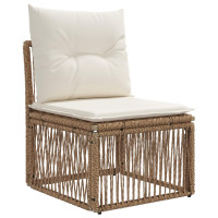 Produktbild för Trädgårdsoffset 8 pcs Beige konstrotting