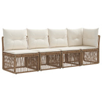 Produktbild för Trädgårdsoffset 8 pcs Beige konstrotting