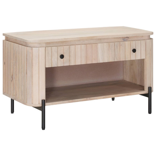 vidaXL Skobänk 85 x 37 x 48 cm Massivt mangoträ och konstruerat trä