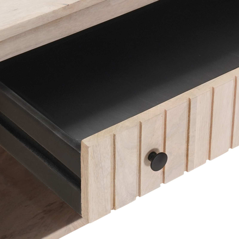Produktbild för Skobänk 85 x 37 x 48 cm Massivt mangoträ och konstruerat trä