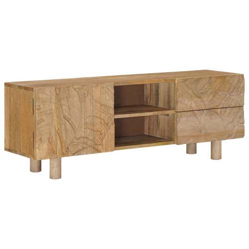 vidaXL TV-skåp 110 x 30 x 40 cm Massivt mangoträ och konstruerat trä