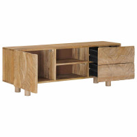 Produktbild för TV-skåp 110 x 30 x 40 cm Massivt mangoträ och konstruerat trä