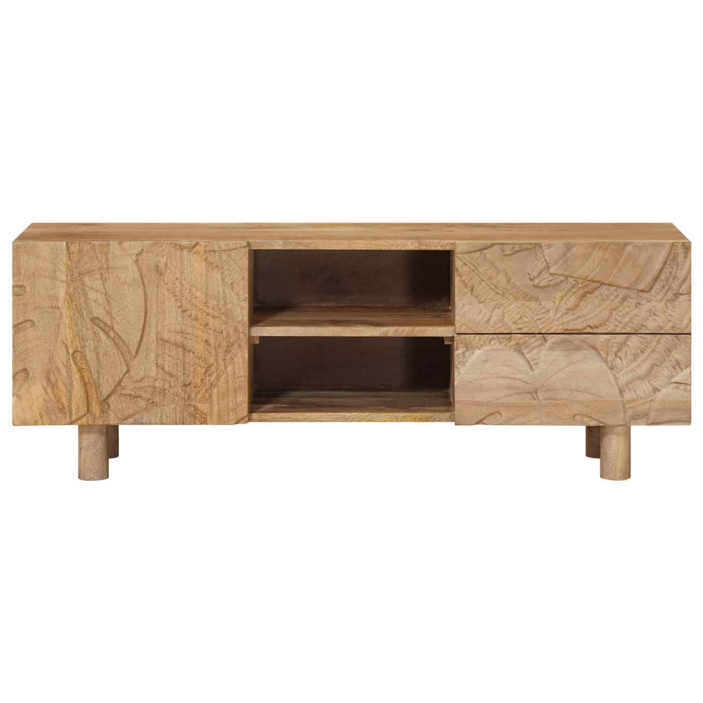 Produktbild för TV-skåp 110 x 30 x 40 cm Massivt mangoträ och konstruerat trä