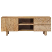 Produktbild för TV-skåp 110 x 30 x 40 cm Massivt mangoträ och konstruerat trä