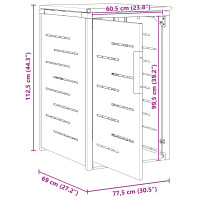 Produktbild för Sopcontainerförvar Svart 77,5 x 69 x 112,5 cm Rostfritt stål
