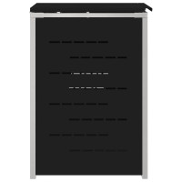 Produktbild för Sopcontainerförvar Svart 77,5 x 69 x 112,5 cm Rostfritt stål
