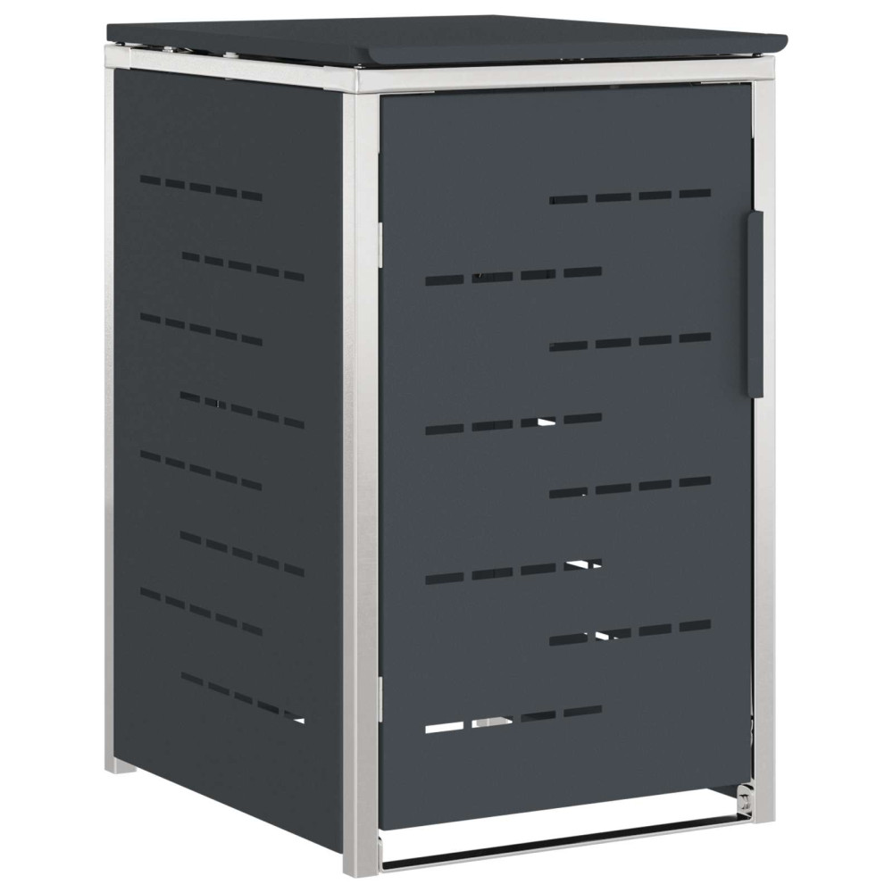 Produktbild för Sopcontainerförvar Antracit 77,5 x 69 x 112,5 cm Rostfritt stål
