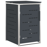 Produktbild för Sopcontainerförvar Antracit 77,5 x 69 x 112,5 cm Rostfritt stål