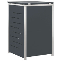 Produktbild för Sopcontainerförvar Antracit 77,5 x 69 x 112,5 cm Rostfritt stål