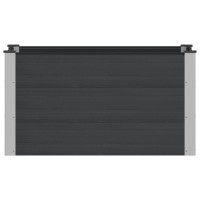 Produktbild för Upphöjd odlingslåda Svart 100 x 50 x 54 cm WPC och aluminium