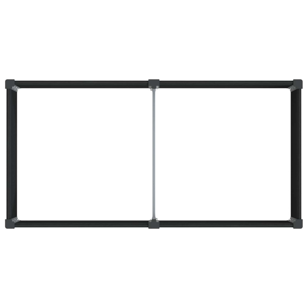 Produktbild för Upphöjd odlingslåda Svart 100 x 50 x 54 cm WPC och aluminium