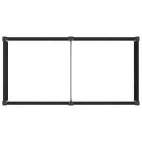 Produktbild för Upphöjd odlingslåda Svart 100 x 50 x 54 cm WPC och aluminium