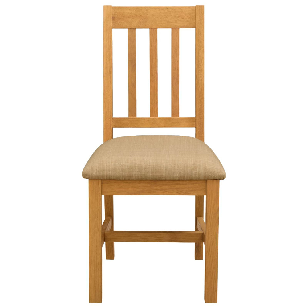 Produktbild för Matstol VENLO 2 pcs Massivt Ekträ Beige 45 x 53 x 92 cm