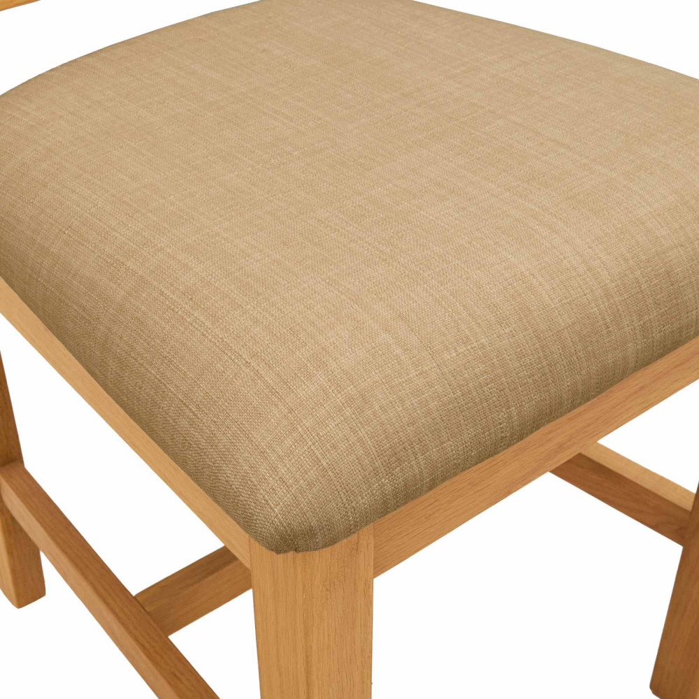 Produktbild för Matstol VENLO 2 pcs Massivt Ekträ Beige 45 x 53 x 92 cm
