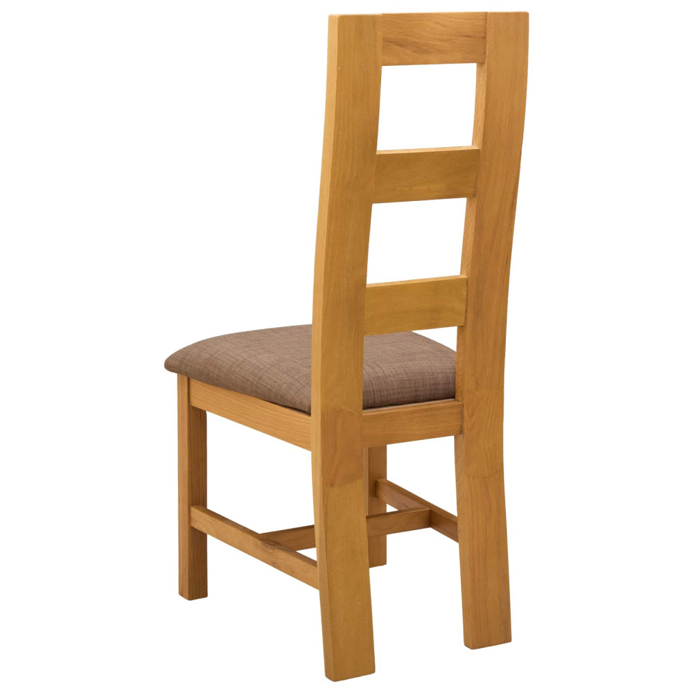 Produktbild för Matstol 2 pcs Massivt Ekträ Grå 45 x 51 x 105 cm