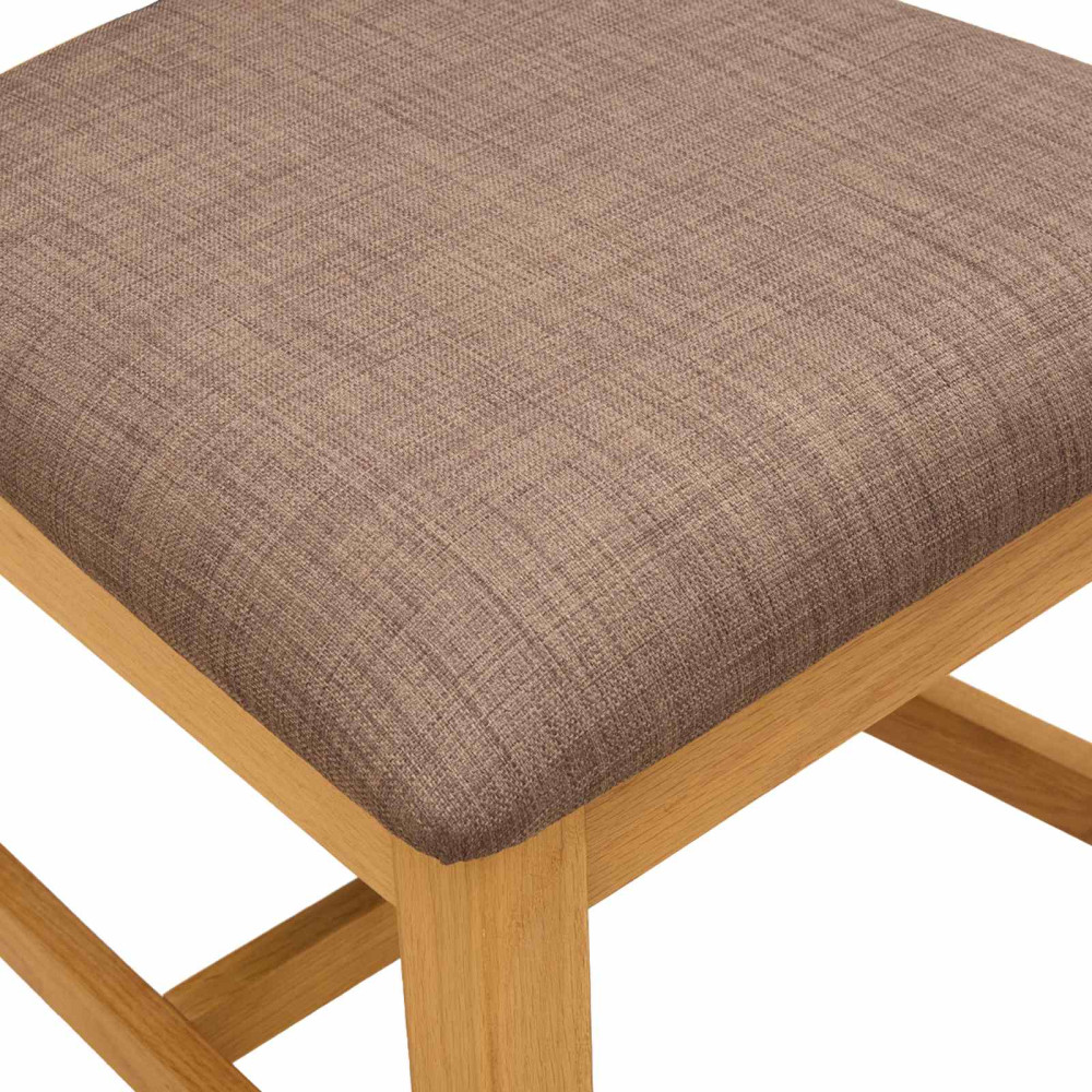 Produktbild för Matstol 2 pcs Massivt Ekträ Grå 45 x 51 x 105 cm