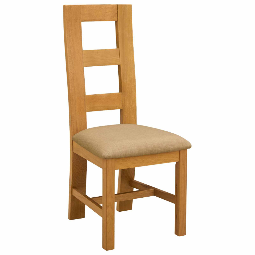 Produktbild för Matstol 2 pcs Massivt Ekträ Beige 45 x 51 x 105 cm
