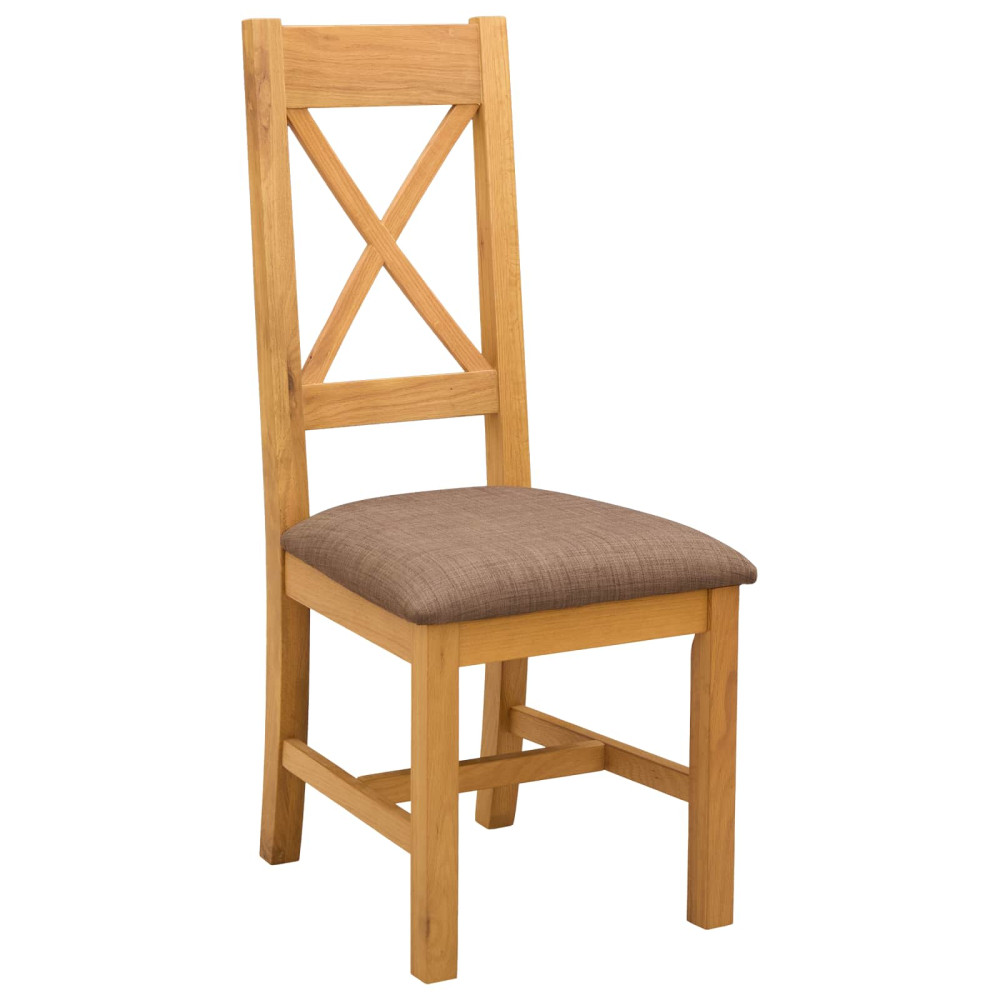 Produktbild för Matstol 2 pcs Massivt Ekträ Grå 45 x 54 x 105 cm