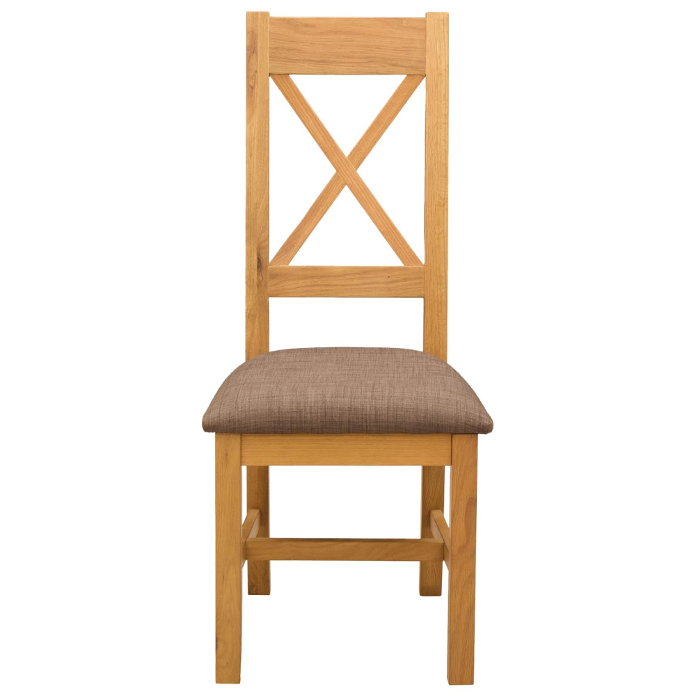 Produktbild för Matstol 2 pcs Massivt Ekträ Grå 45 x 54 x 105 cm