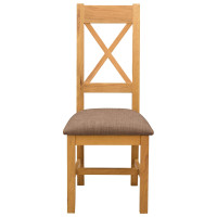 Produktbild för Matstol 2 pcs Massivt Ekträ Grå 45 x 54 x 105 cm