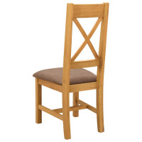 Produktbild för Matstol 2 pcs Massivt Ekträ Grå 45 x 54 x 105 cm