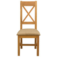 Produktbild för Matstol 2 pcs Massivt Ekträ Beige 45 x 54 x 105 cm