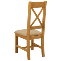 Produktbild för Matstol 2 pcs Massivt Ekträ Beige 45 x 54 x 105 cm