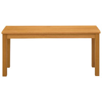 Produktbild för Matbänk 95 x 32 x 45 cm Massivt Ekträ Naturlig