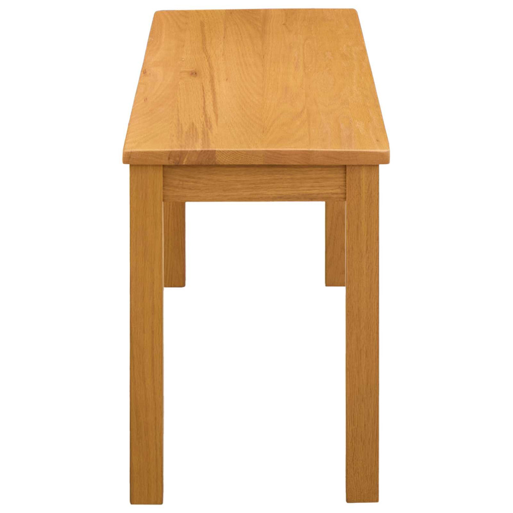 Produktbild för Matbänk 95 x 32 x 45 cm Massivt Ekträ Naturlig