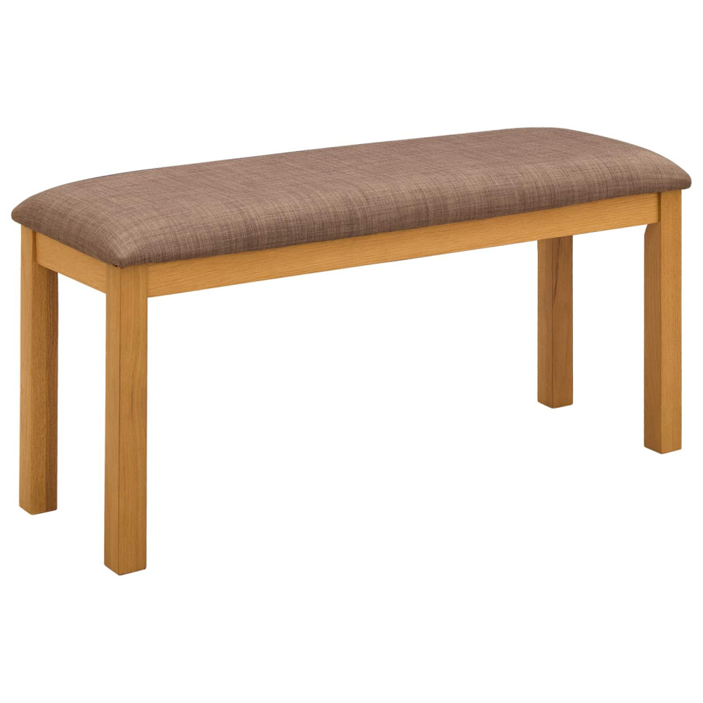 Produktbild för Matbänk 95 x 32 x 45 cm Massivt Ekträ Grå