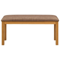 Produktbild för Matbänk 95 x 32 x 45 cm Massivt Ekträ Grå