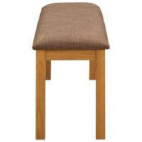 Produktbild för Matbänk 95 x 32 x 45 cm Massivt Ekträ Grå