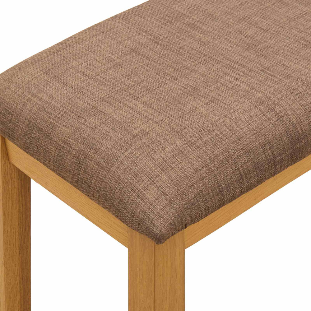 Produktbild för Matbänk 95 x 32 x 45 cm Massivt Ekträ Grå