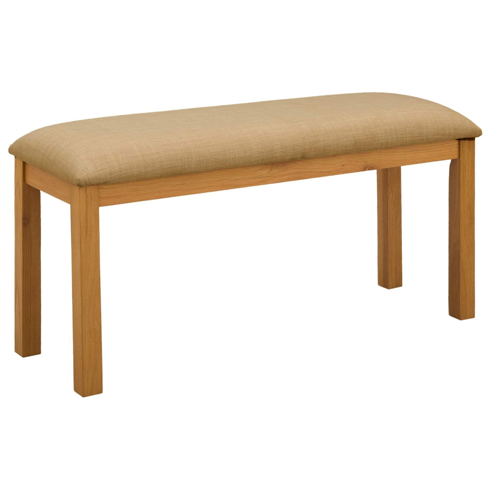 Produktbild för Matbänk 95 x 32 x 45 cm Massivt Ekträ Beige