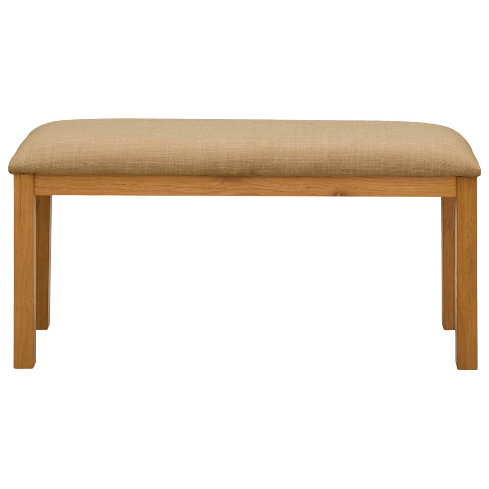 Produktbild för Matbänk 95 x 32 x 45 cm Massivt Ekträ Beige