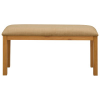 Produktbild för Matbänk 95 x 32 x 45 cm Massivt Ekträ Beige