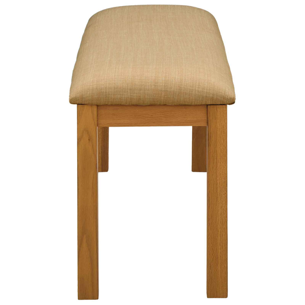 Produktbild för Matbänk 95 x 32 x 45 cm Massivt Ekträ Beige