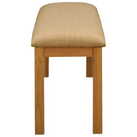 Produktbild för Matbänk 95 x 32 x 45 cm Massivt Ekträ Beige