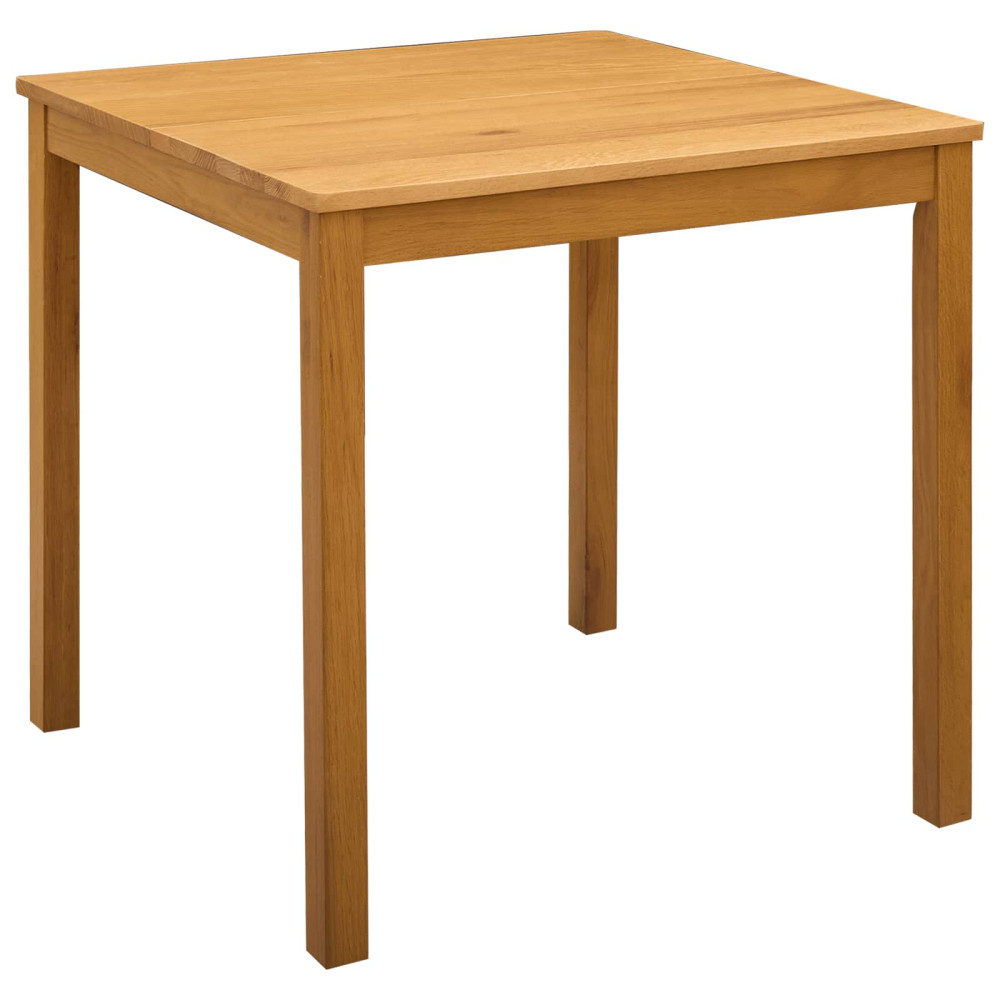 Produktbild för Matbord 75 x 75 x 75,5 cm Massivt Ekträ Naturlig Fyrkantig