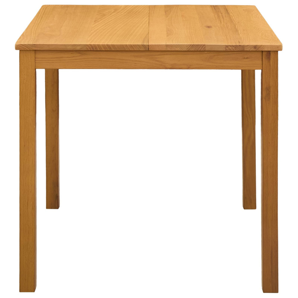 Produktbild för Matbord 75 x 75 x 75,5 cm Massivt Ekträ Naturlig Fyrkantig